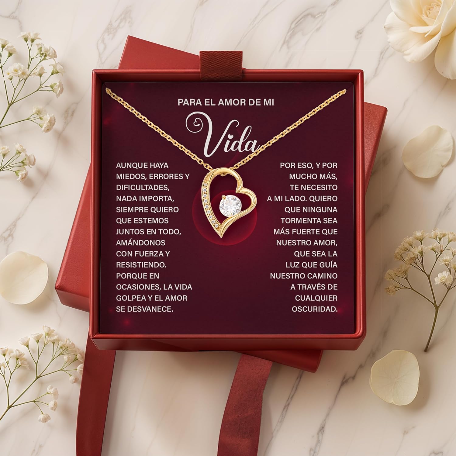 Para El Amor De Mi Vida, Este Collar De Corazón Forever Soulmate Es Un Regalo Para Su Novia/esposa en El Día De San Valentín, Aniversario, Navidad O Cumpleaños, Regalo De Su Esposo/novio Con Un Mensaje Increíble, Caja Estándar/de Lujo