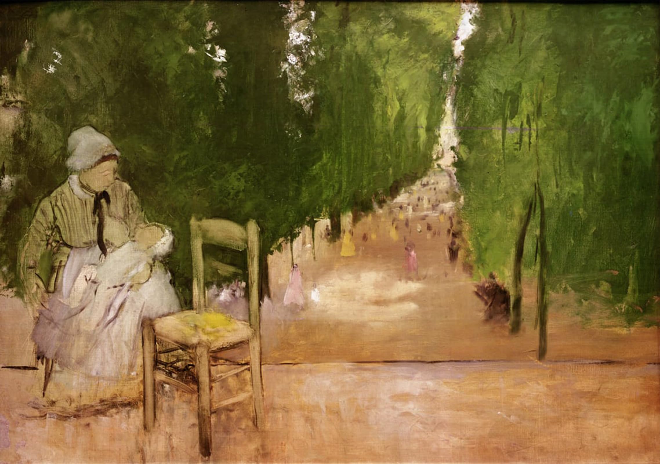 ARTXLXXBN Famous Print Painting Colorful Art Print in the Jardin Du Luxeumbourg by Edgar Degas Canvas Art Decorations for Home Decor 60x90cm