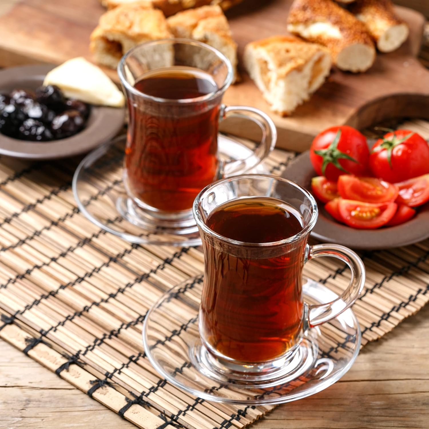 Modern 12 Piece Turkish Tea Set with Clear Glass Tea UK Ubuy