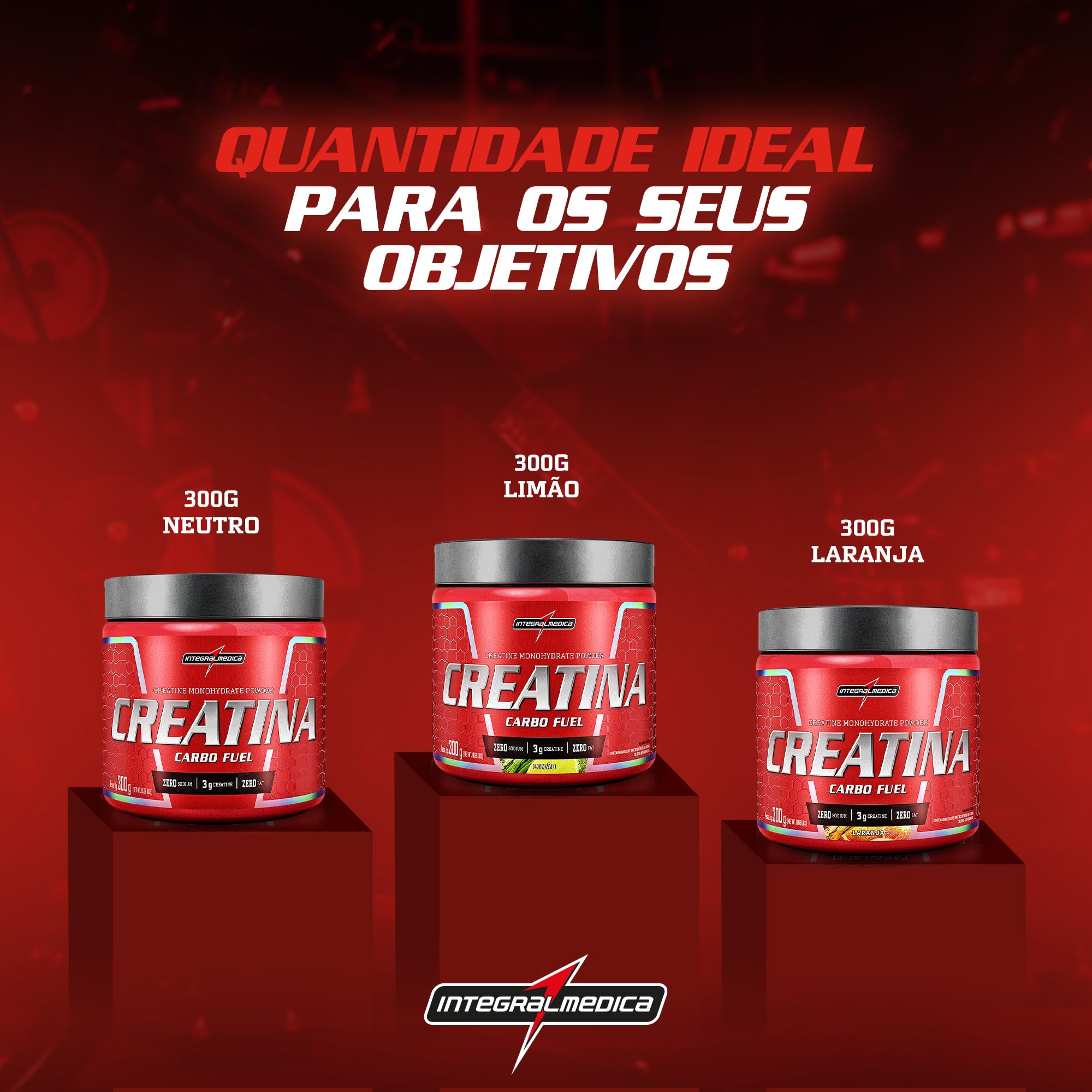 Integralmedica - Creatina Carbo Fuel - 300g - Limão | Amazon.com.br