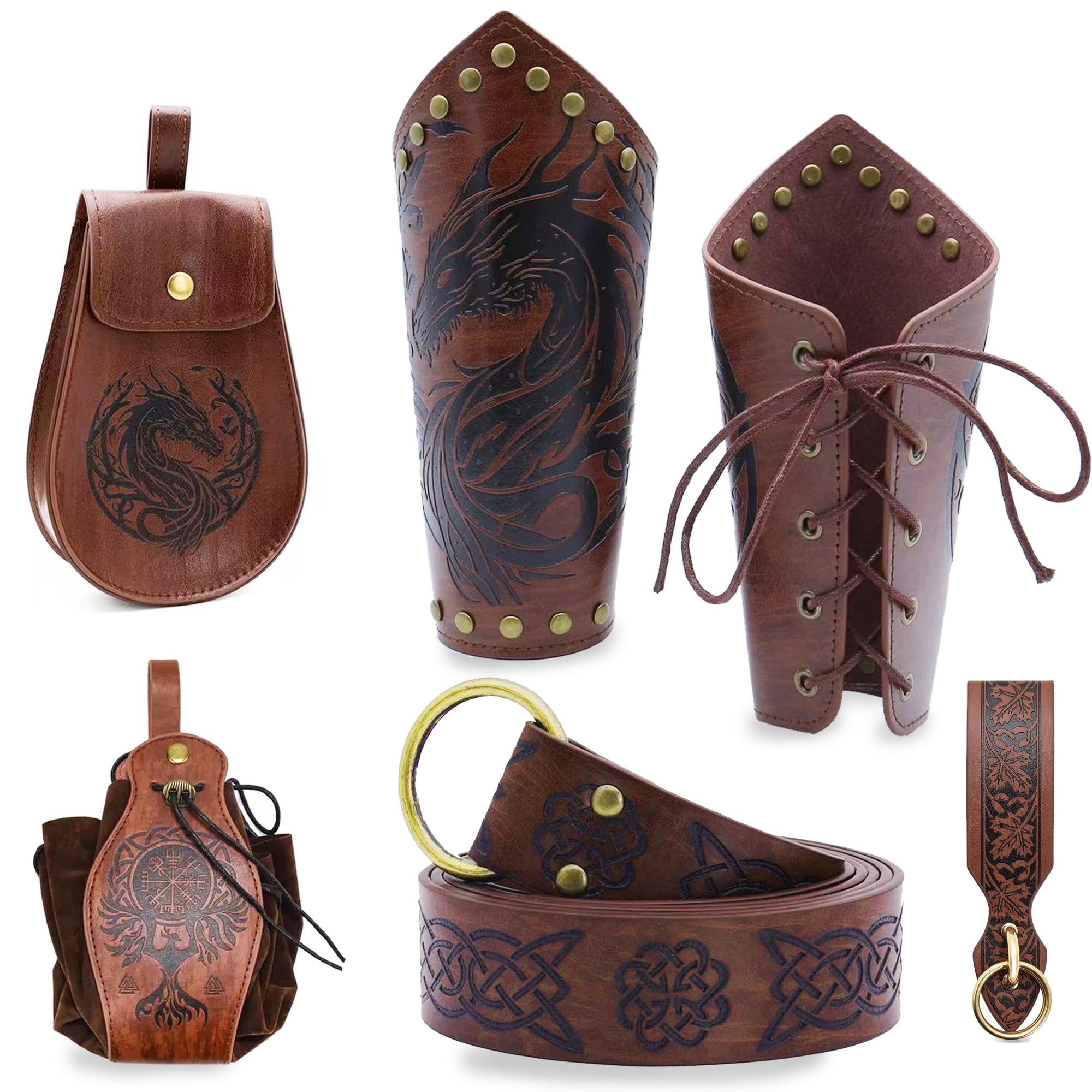 Sac banane en cuir médiéval avec passant ceinture pour ranger vos objets en cosplay
