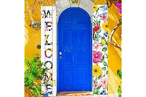 Spring Front Porch Decorations Outdoor - Frienda 2 Pcs Welcome Floral Porch Banner