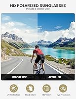 Vista 6 de Lamicall Gafas de sol deportivas polarizadas de 0.85 oz para hombres y mujeres, gafas con protección UV400, para correr, ciclismo, béisbol, pesca