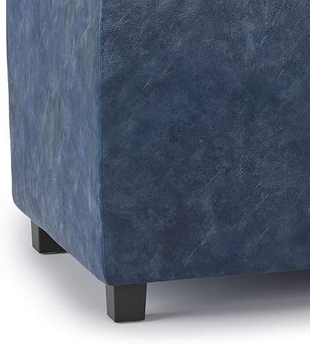 Miniatura 399 de Otomana rectangular de almacenamiento de cuero sintético Simpli Home Avalon., Cuero, Marrón Azul,Marrón Chocolate,Cloud gris,Gris oscuro,Azul