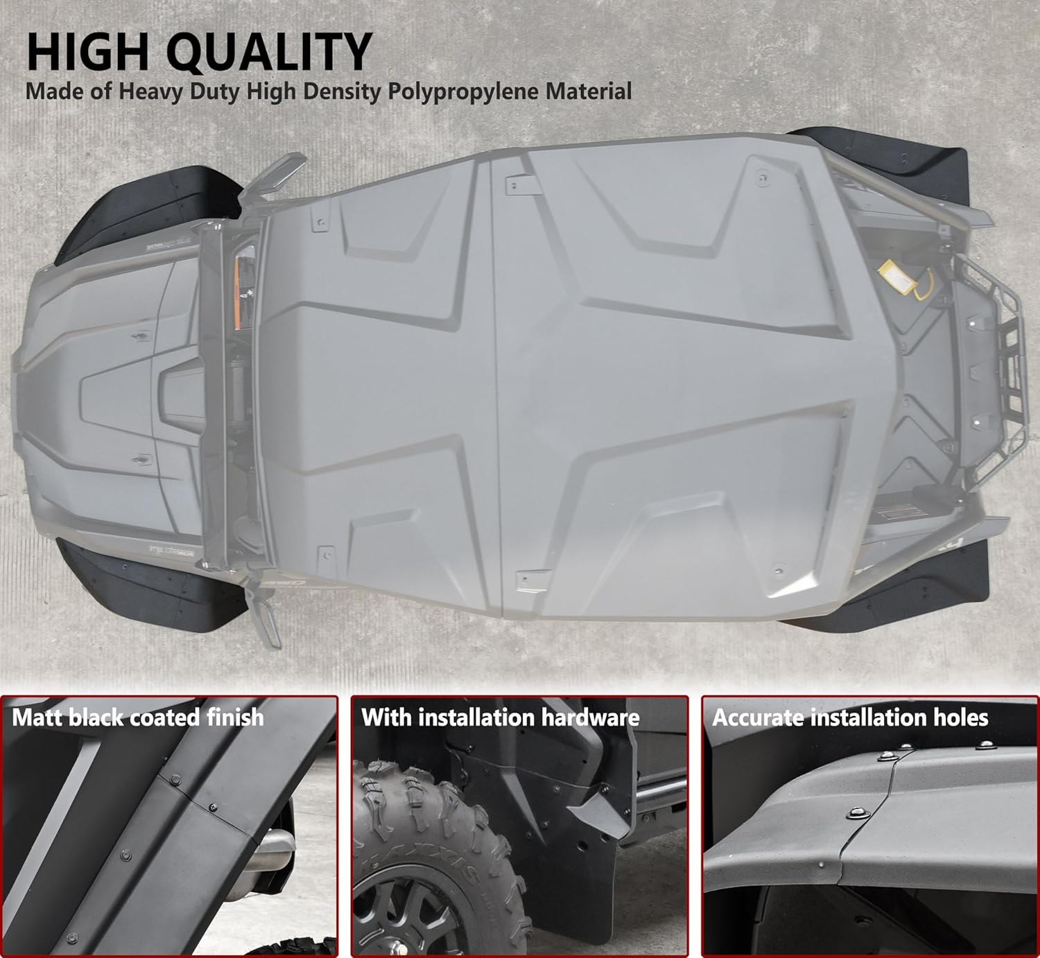 Wider Fender Flares Extensions for Talon 1000 1000x4 19-24, Combined Front and Rear Mud Guard Mud Flaps for Honda Talon 1000X 1000R 1000X4 2019-2024 Accessories, Replacement 0SF70-HL6-A01