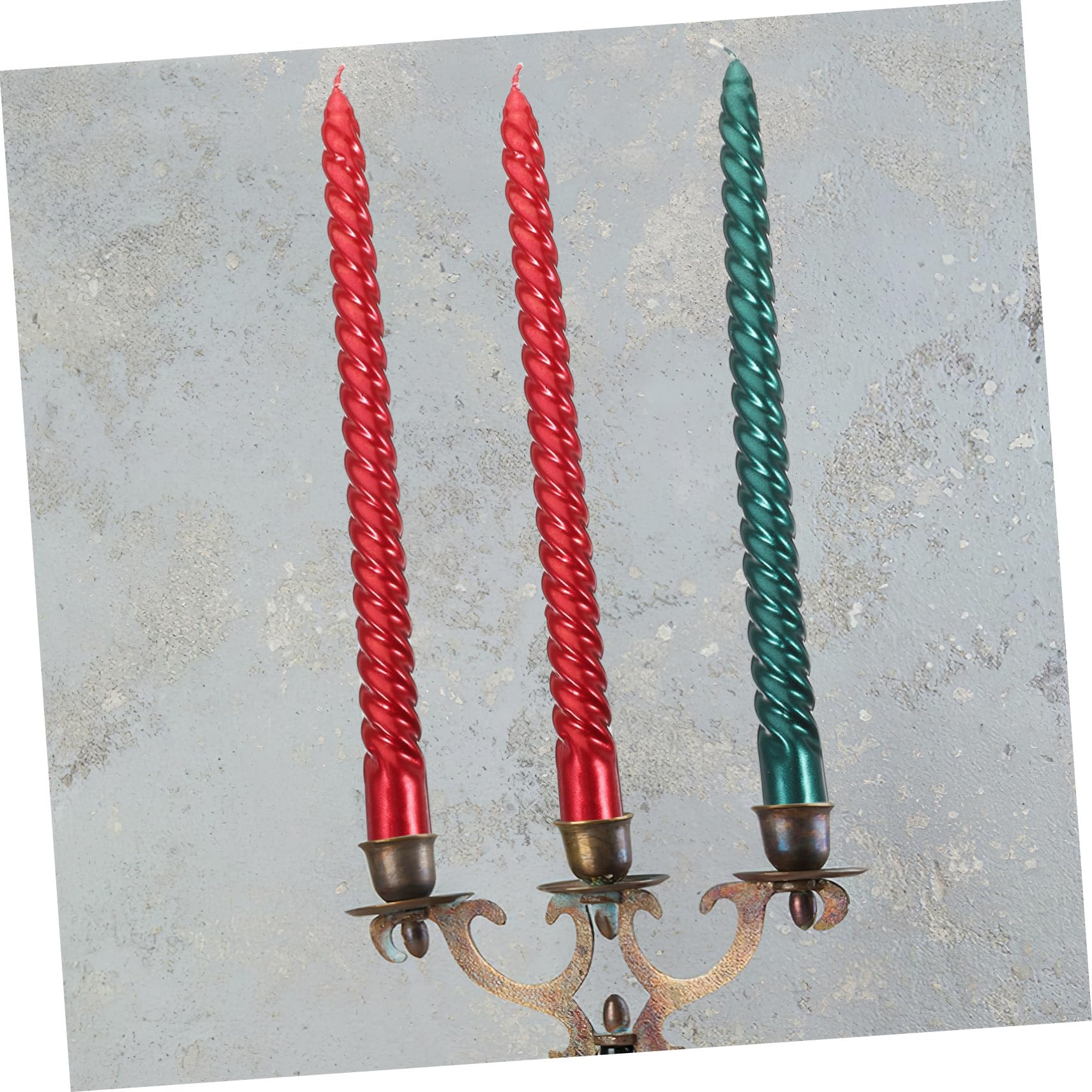 Zerodeko 12 Pezzi Candele Lunghe a Spirale in Paraffina Eleganti per Candelabri, Base Stabile, a Lume di Candela e Riunioni