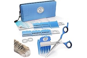 striphair gentle groomer for dogs right-handed blue