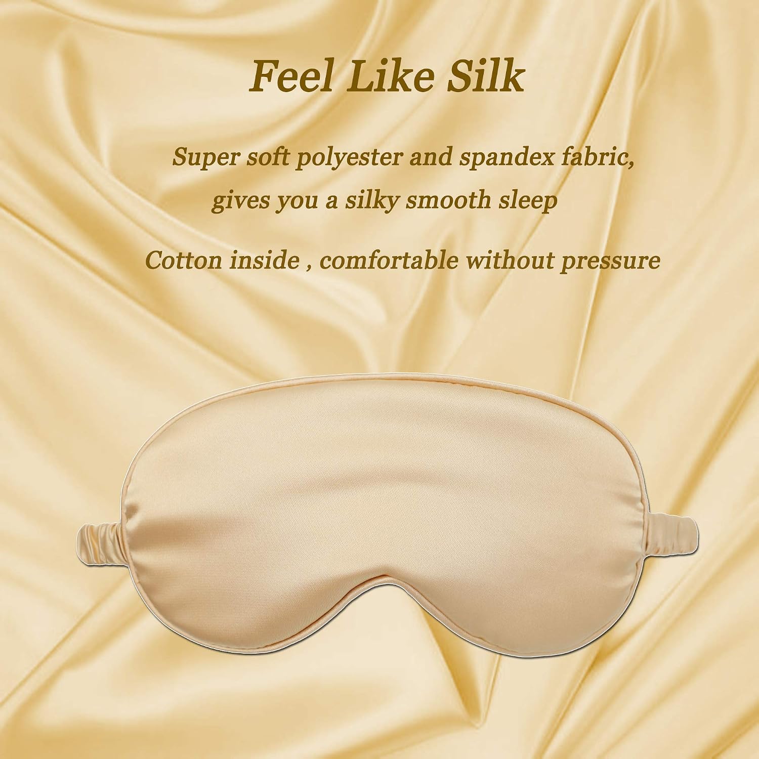 ZLYC Silk Satin Sleep Mask with Elastic Strap Travel Eye Sleeping Blindfold for Women Men (Gold, Purple) - Image 3