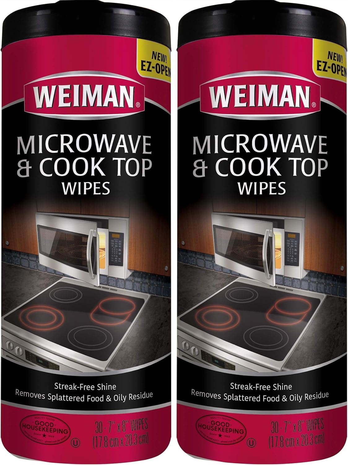 Weiman Microwave & Cook Top Wipes - 30 Count (Pack of 4)