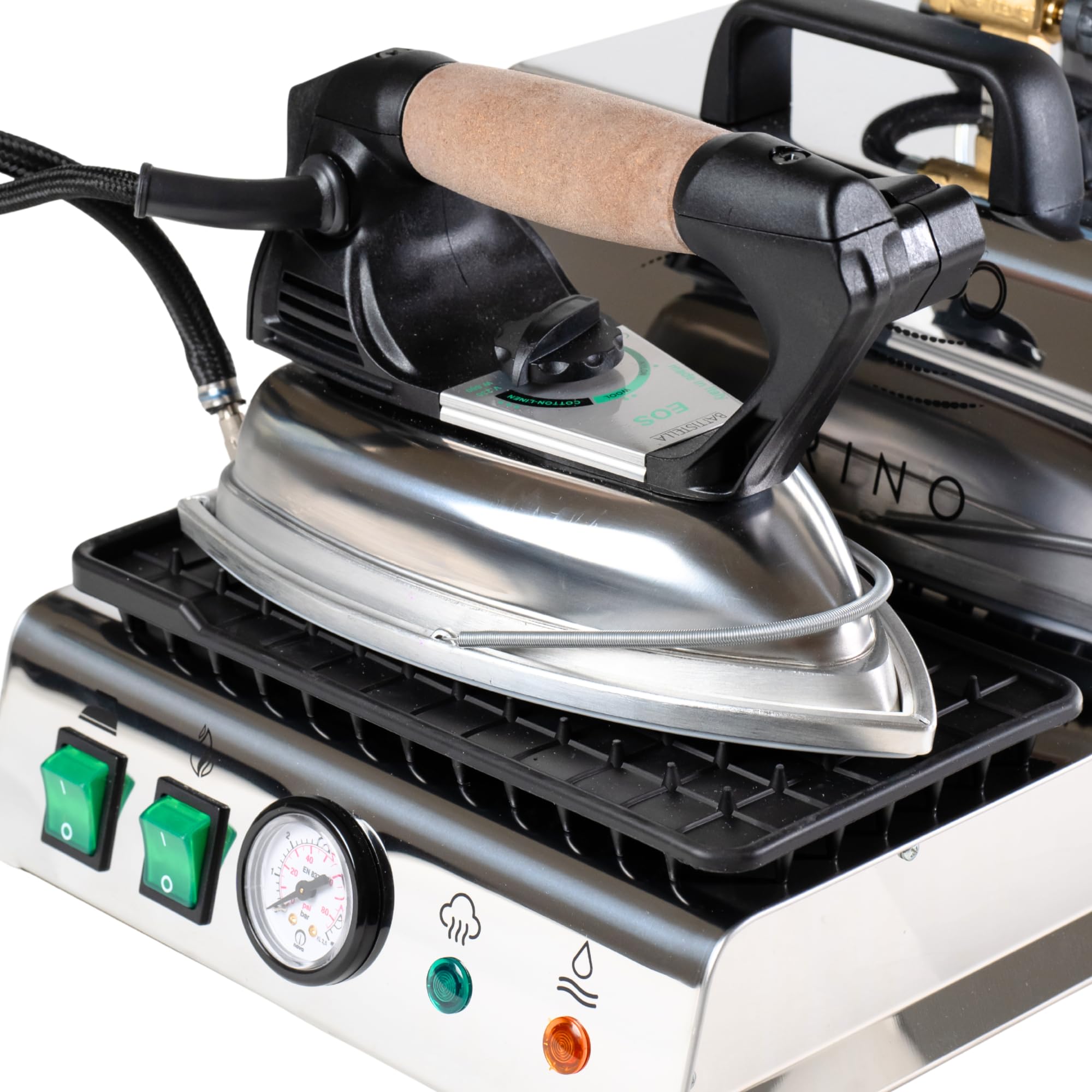 Vaporino Maxi Inox PRO Żelazko parowe z kotłem ze stali nierdzewnej o pojemności 2,3 l – Żelazko, profesjonalne Made in Italy z płytą parową i teflonową podeszwą Anti Lucido