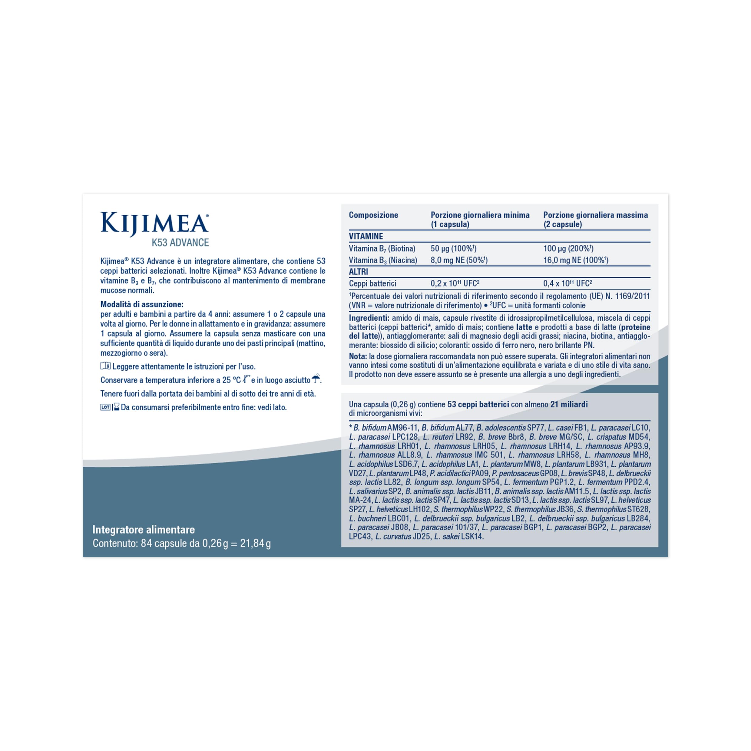Kijimea k53 advance - suplemento de probióticos - 84 cápsulas