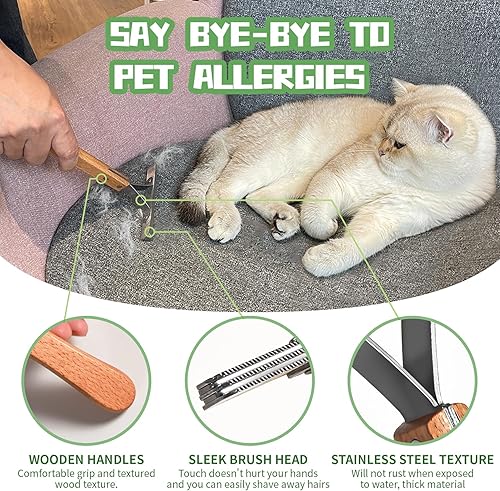 Miniatura 2 de Removedor de pelo de mascotas  Removedor de pelo de perros y gatos y limpiador de pelusa profesional para alfombras, sofá, ropa, herramienta de