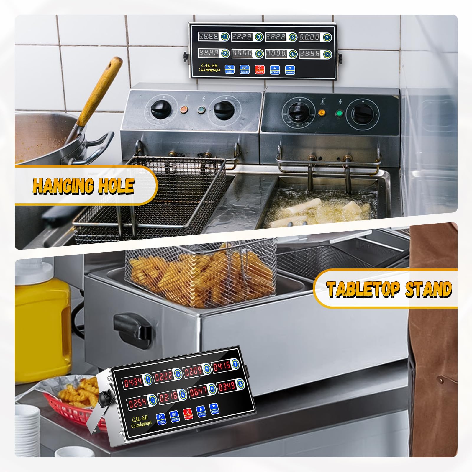 Temporizador de cocina digital comercial de 8 canales para cocinar