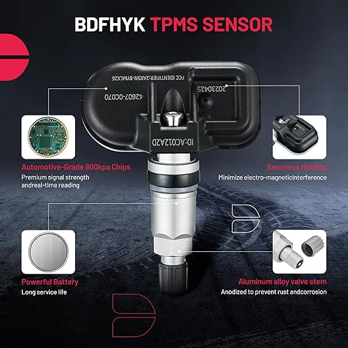 Vista 46 de BDFHYK Sensor TPMS mejorado 315Mhz Sistema de monitoreo de presión de neumáticos compatible con Toyota 4Runner Avalon Camry Corolla FJ Cruiser