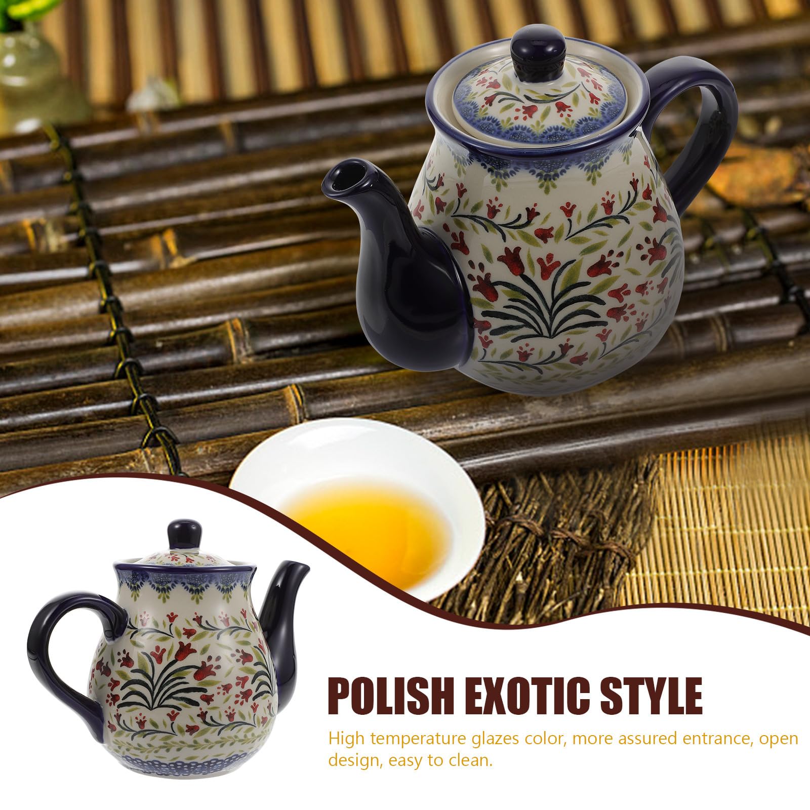 SUPVOX Teiera in Ceramica Porta Tè Multiuso, Bollitore D'acqua Fredda per Casa e Ufficio, Pentola Portatile per Infusi e Tisane, Adatta a Ristoranti e Sale da Tè