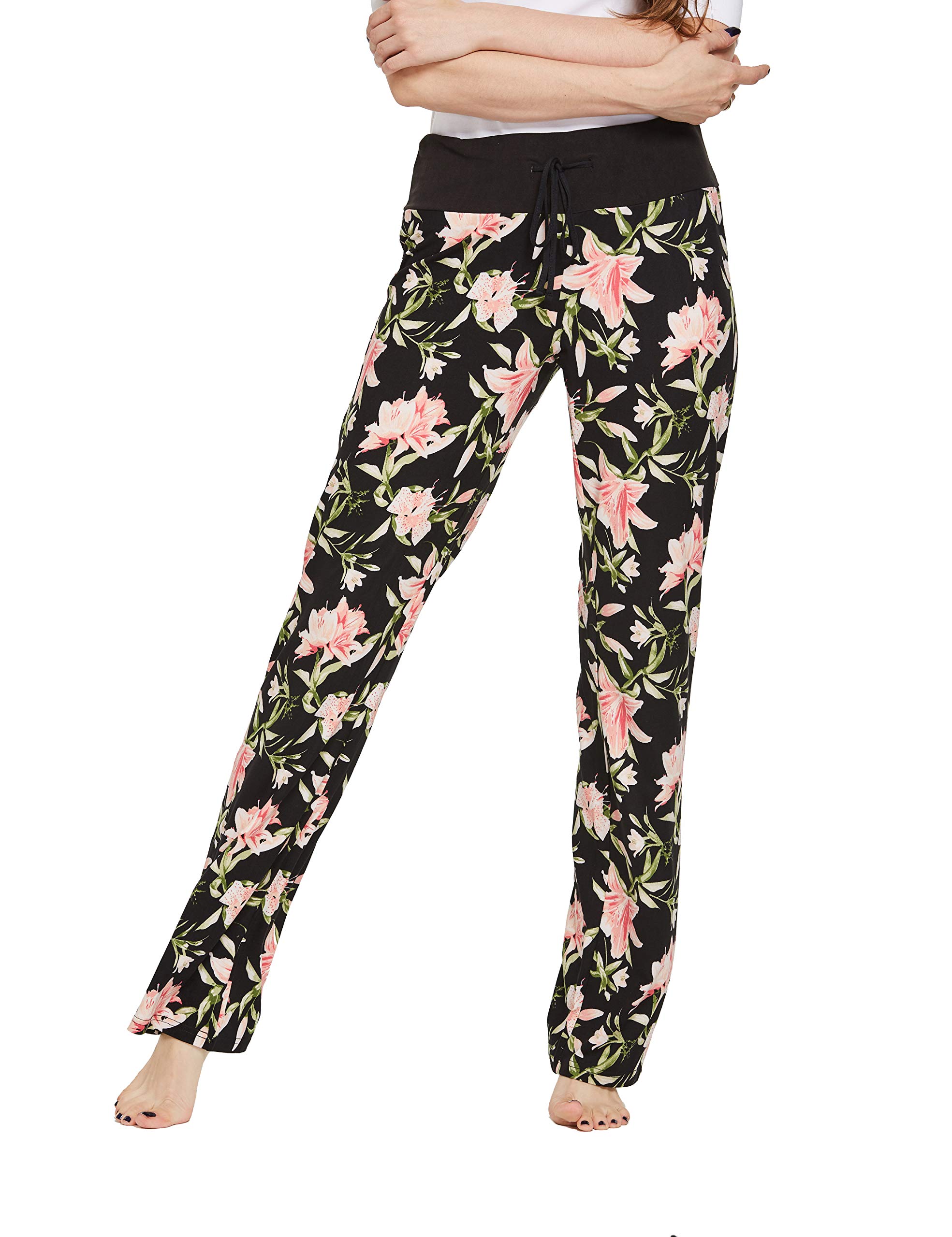 CYZ Womens Casual Stretch Cotton Pajama Pants Simple Lounge Pants