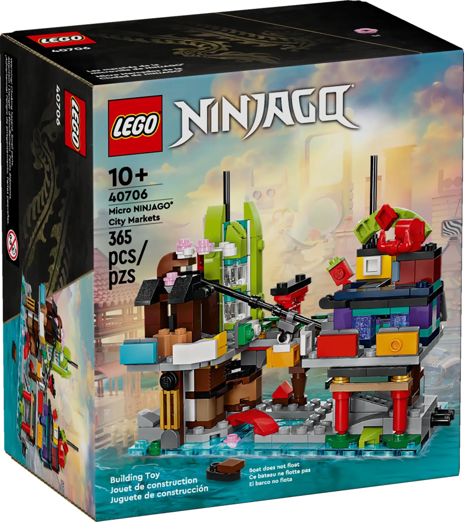 LEGO NINJAGO Micro City Markets Building Set 40706, Collectible
