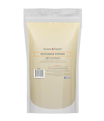 Polvo de semillas de fenogreco de 8 onzas (Trigonella foenum graecum) 8 onzas Menti Powder Bulk Herb | Sin gluten y sin OMG | Salud del cabello y la