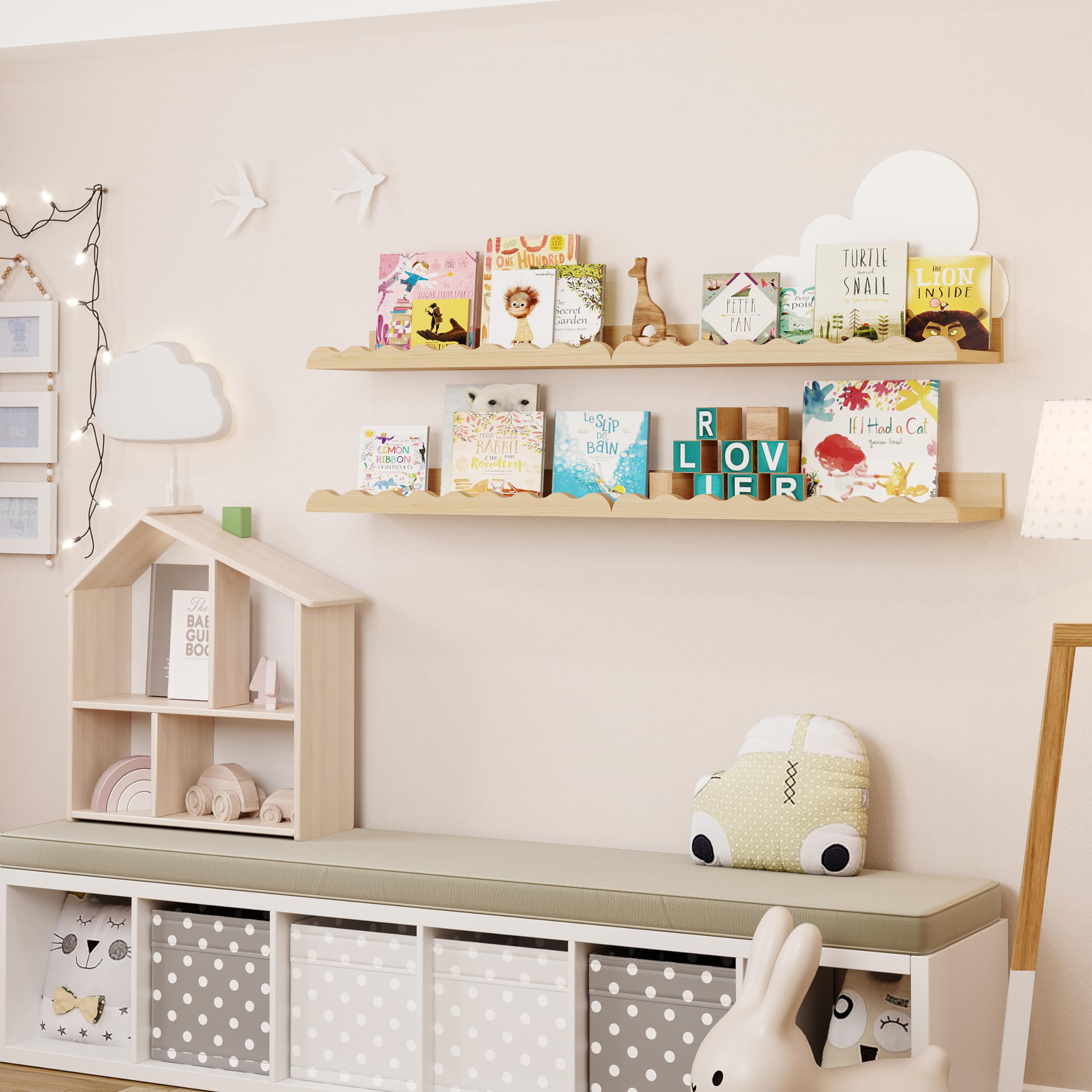 Book Shelves Joyooss Set Of Wall Bookshelf For Kids Room Decor
