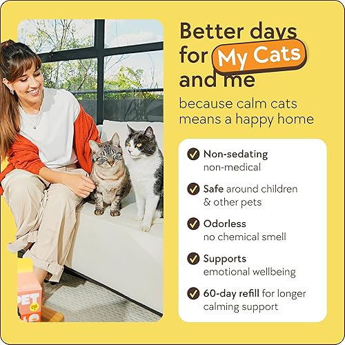 Miniatura 7 de TherapetMD Difusor calmante para gatos de 60 días - Difusor de feromonas para gatos para estrés, pulverización de orina, lucha contra gatos,