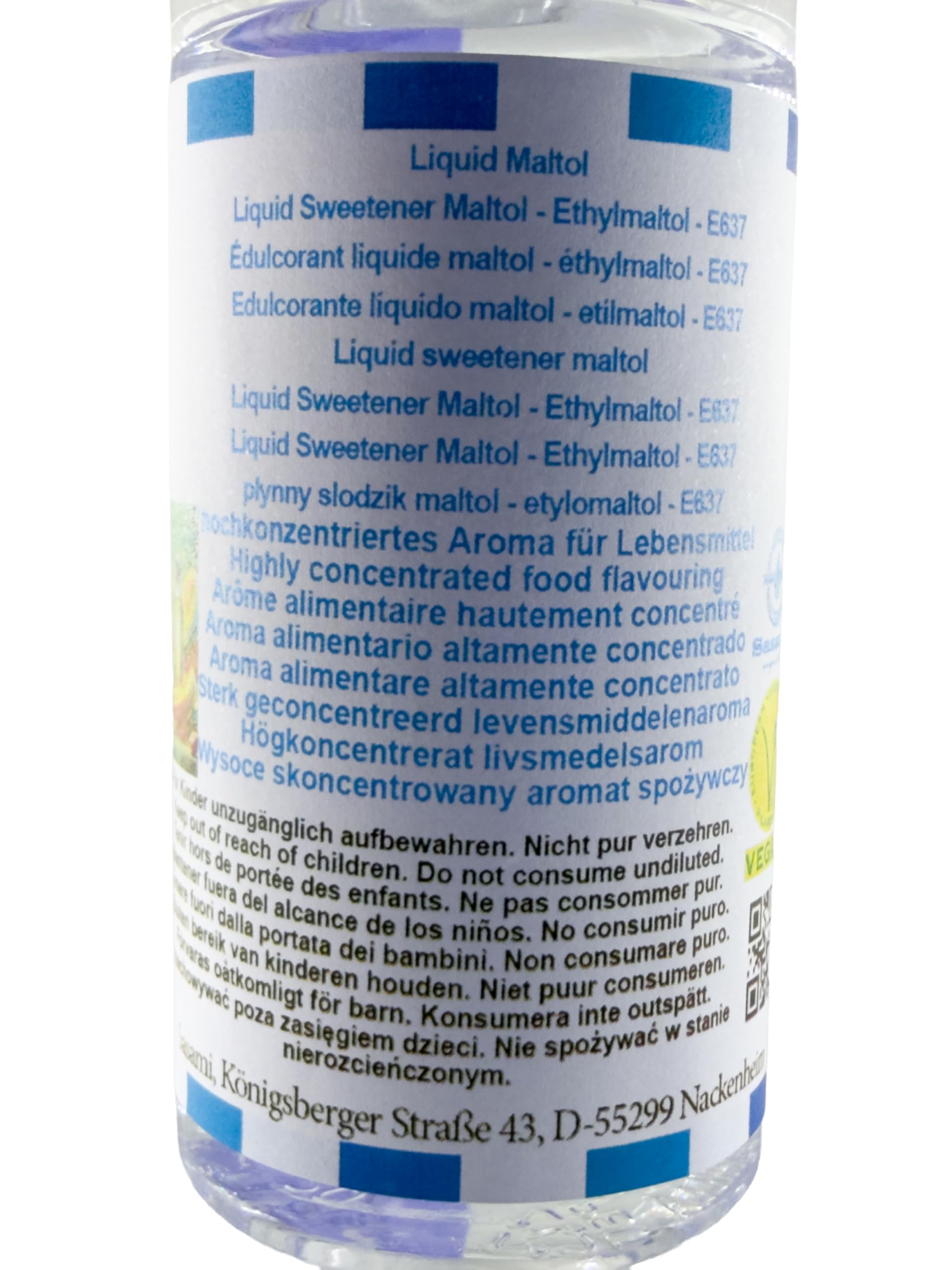 Edulcorante líquido maltol - etilmaltol - E637 - vegano - Sasami concentrado 10ml