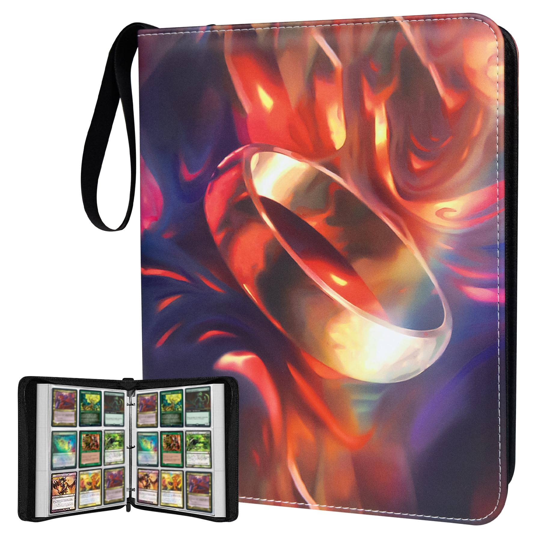 Classeur à 900 pochettes pour cartes MTG/YGO/TCG, sac de rangement portable étanche avec pochettes amovibles, livre de cartes pour Magic the Gathering/Seigneur des Anneaux