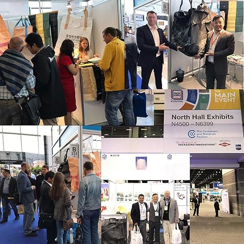 Miniatura 8 de Secbolt FIBC Bolsa a granel, anti-UV 3 años, 3300lbs 1.5 ton SWL @ Safty Factor 5:1, 43" Dia. x 43" H Bolsa tubular, parte superior de lona, fondo