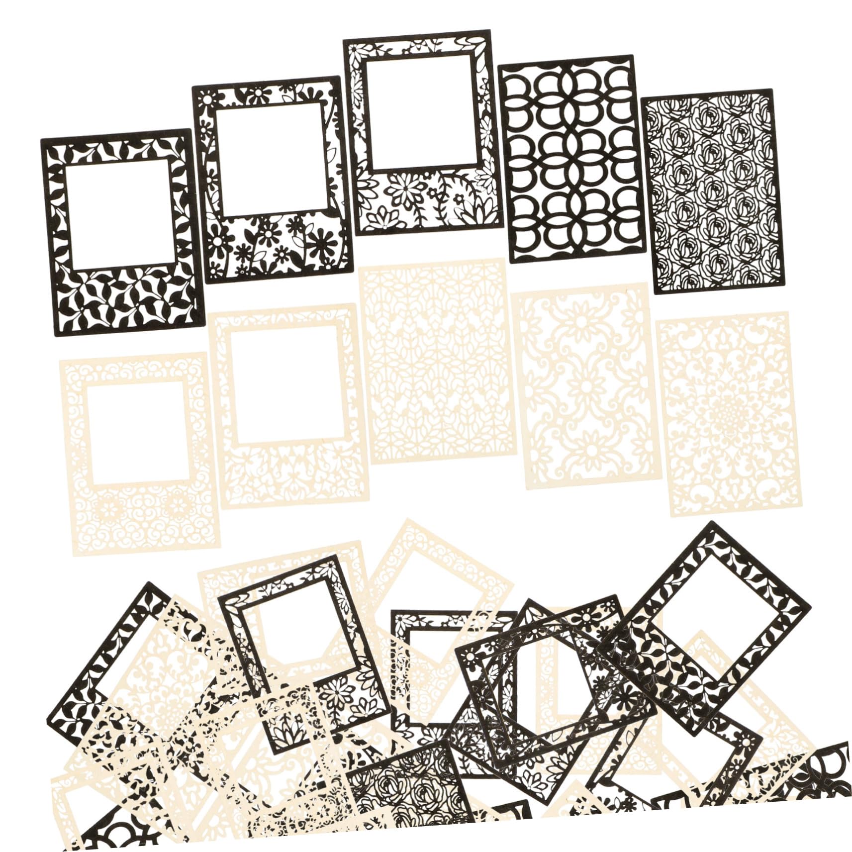 Gadpiparty 5 Set Carta Cave in Rilievo Mestiere di Carta Forniture di Scrapbooking Strutturato Carta di Decoupage Album Carta Stile Pizzo Documento di Diario 40 Fogli*5