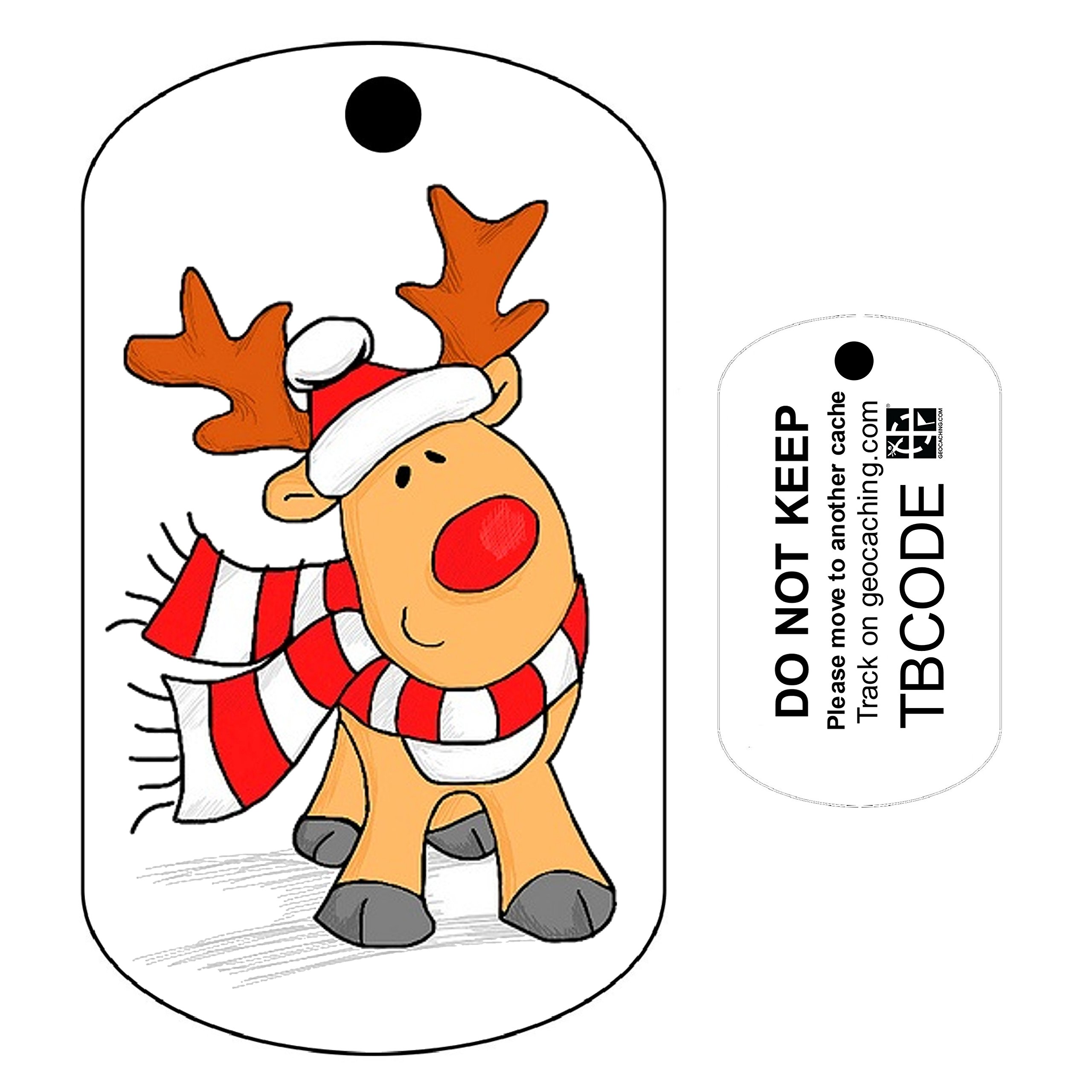 AllCachedUp Rudolph the Reindeer (Travel Bug) For Geocaching - Trackable Tag - Unactivated