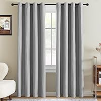 Vista 30 de H.VERSAILTEX Cortina de lino para oscurecer la habitación para dormitorio/sala de estar, cortinas opacas extra anchas de 100 x 84 pulgadas