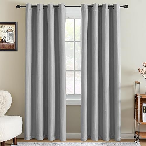 Miniatura 31 de H.VERSAILTEX Cortina de lino para oscurecer la habitación para dormitorio/sala de estar, cortinas opacas extra anchas de 100 x 96 pulgadas