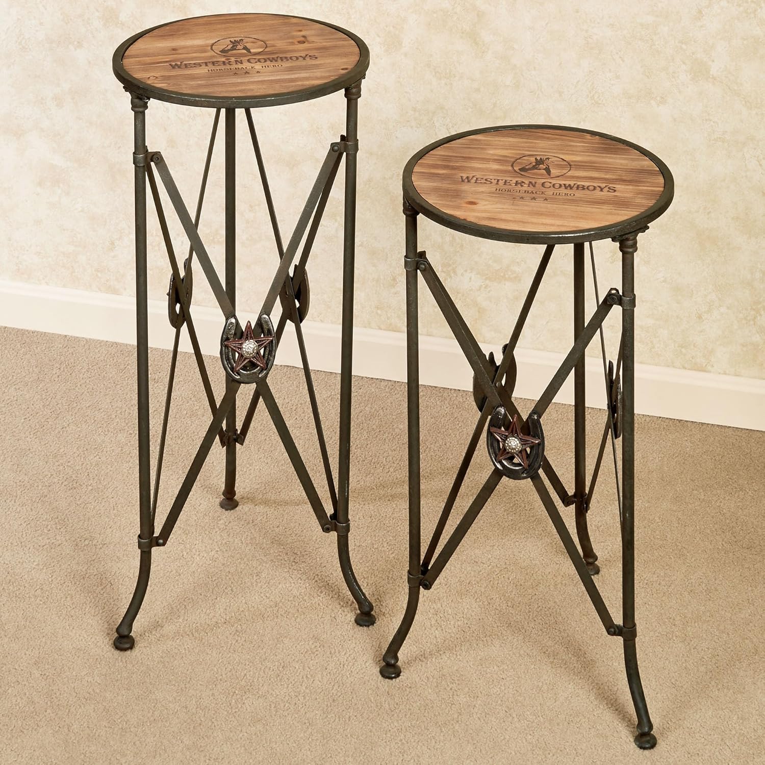 Western Star Accent Tables Multi Warm Set of Two