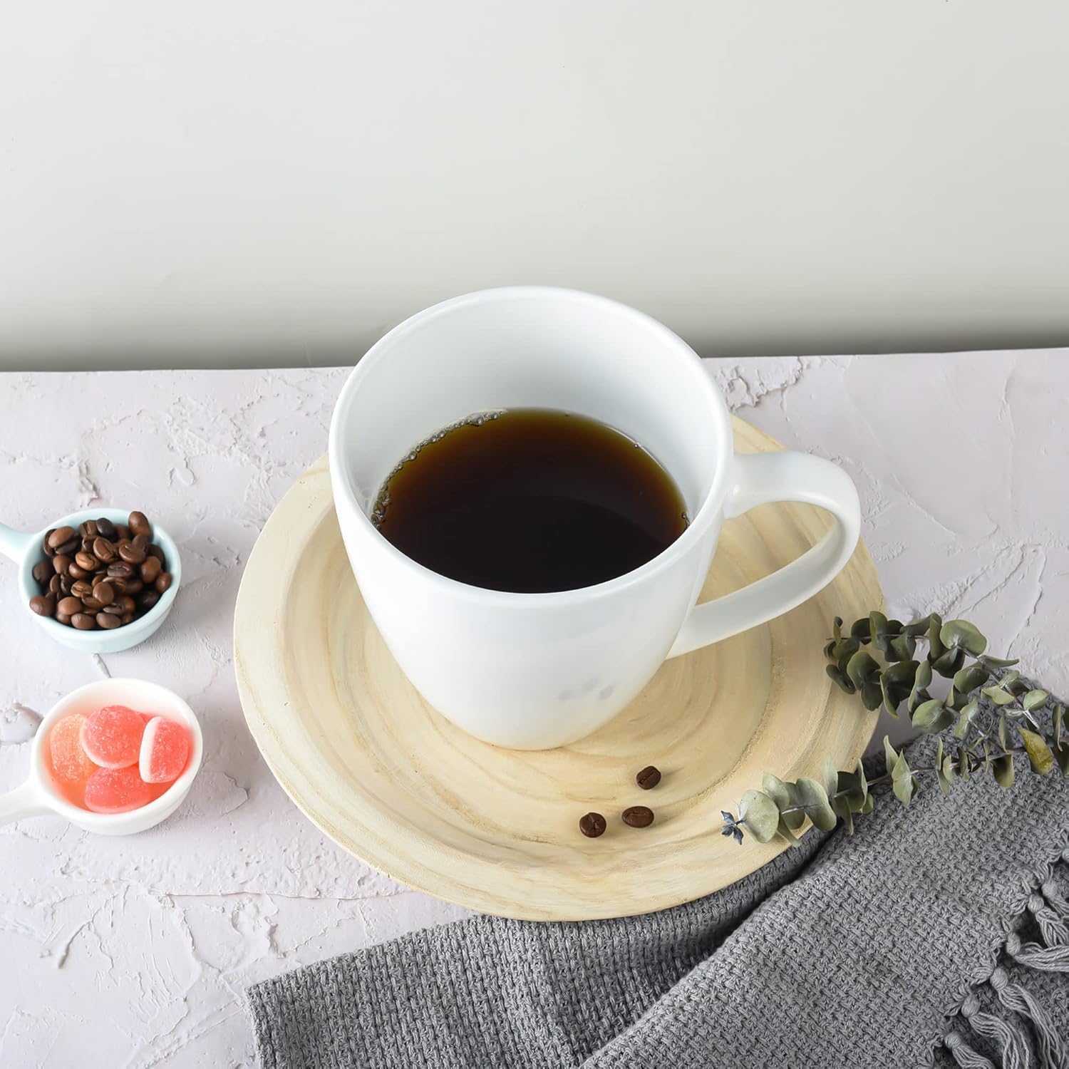 39oz Large Coffee Mug Ceramic Tea Cup for Office and Home Big Capacity with Handle also for Soup, Cereal and Salad (white) - Image 5