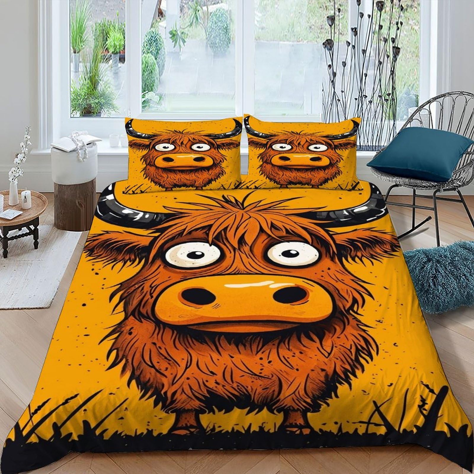 Housse de couette cornes de vache pour transformer une chambre d'enfant passionné d'animaux