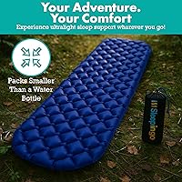 Vista 4 de Colchoneta de dormir ultraligera - Colchón inflable y compacto de aire de camping para mochileros, senderismo - Nuevo