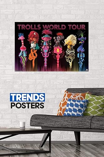 Miniatura 2 de Trends International DreamWorks Trolls 2 - Póster de pared de grupo, 22.375 x 34 pulgadas, paquete de póster y montaje