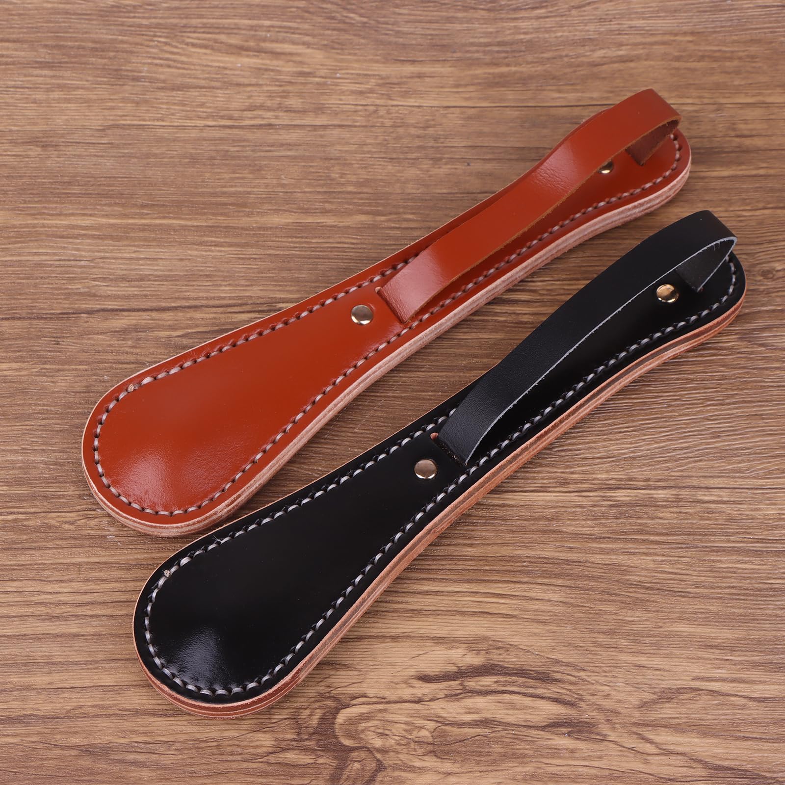 Classic Boston - Racchetta multifunzione in pelle bovina autodifesa, contiene piombo, strumento tattico portatile
