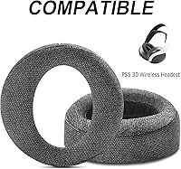Vista 17 de GVOEARS - Almohadillas de repuesto para auriculares inalámbricos Sony PlayStation 5 PS5 Pulse 3D (tela de malla transpirable)