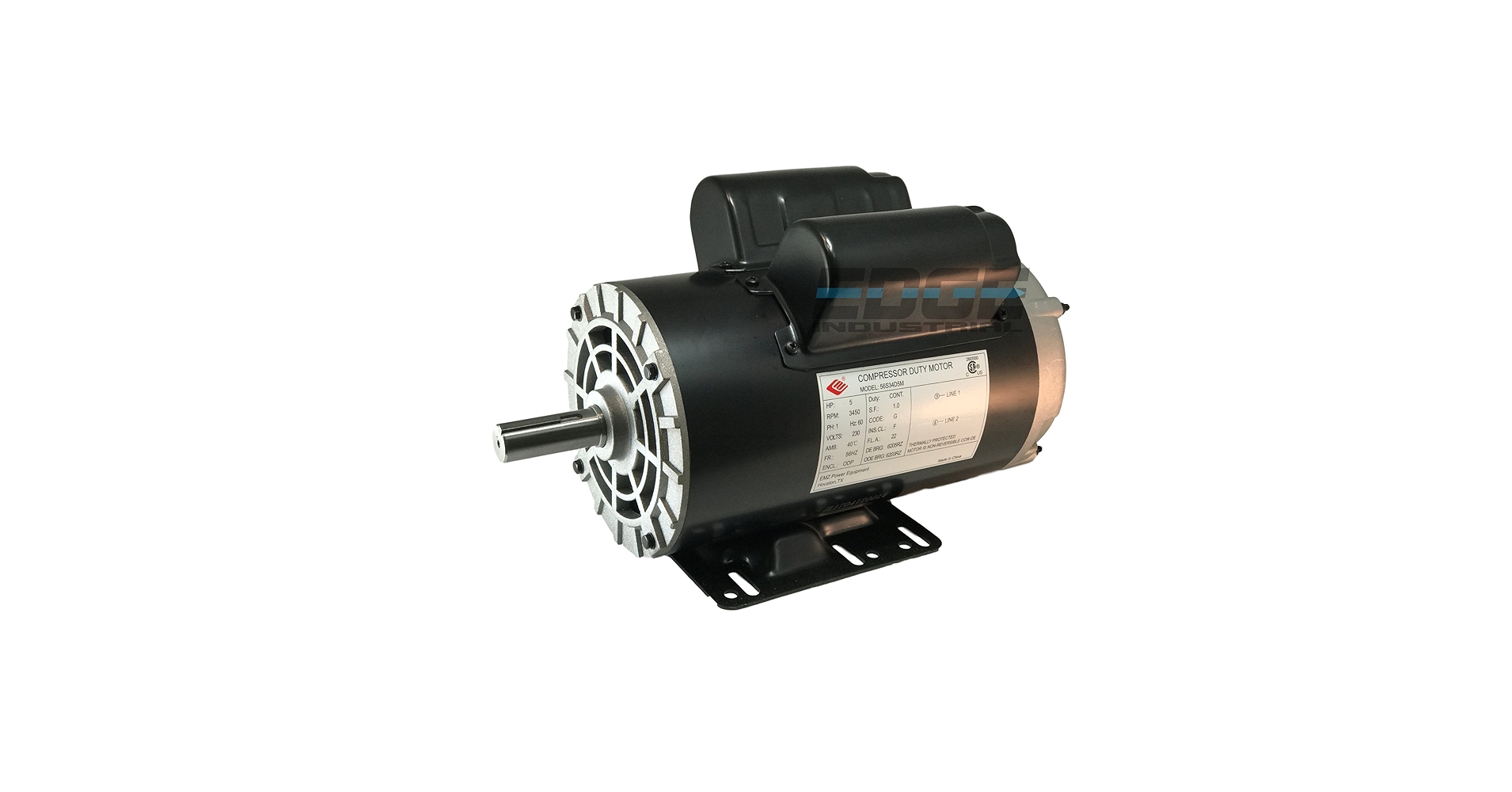 New 5HP Compressor Duty Electric Motor, 56HZ Frame, 3450 RPM