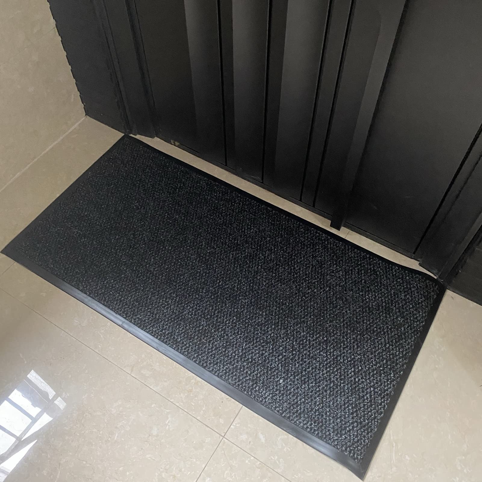 Große Fußmatte für die Haustür, Eingangstürmatten für den Innen- und Außenbereich, rutschfest und wasserabsorbierend, 60/80/90/120 cm breit, rechteckiger Teppich, Willkommensmatten für den W