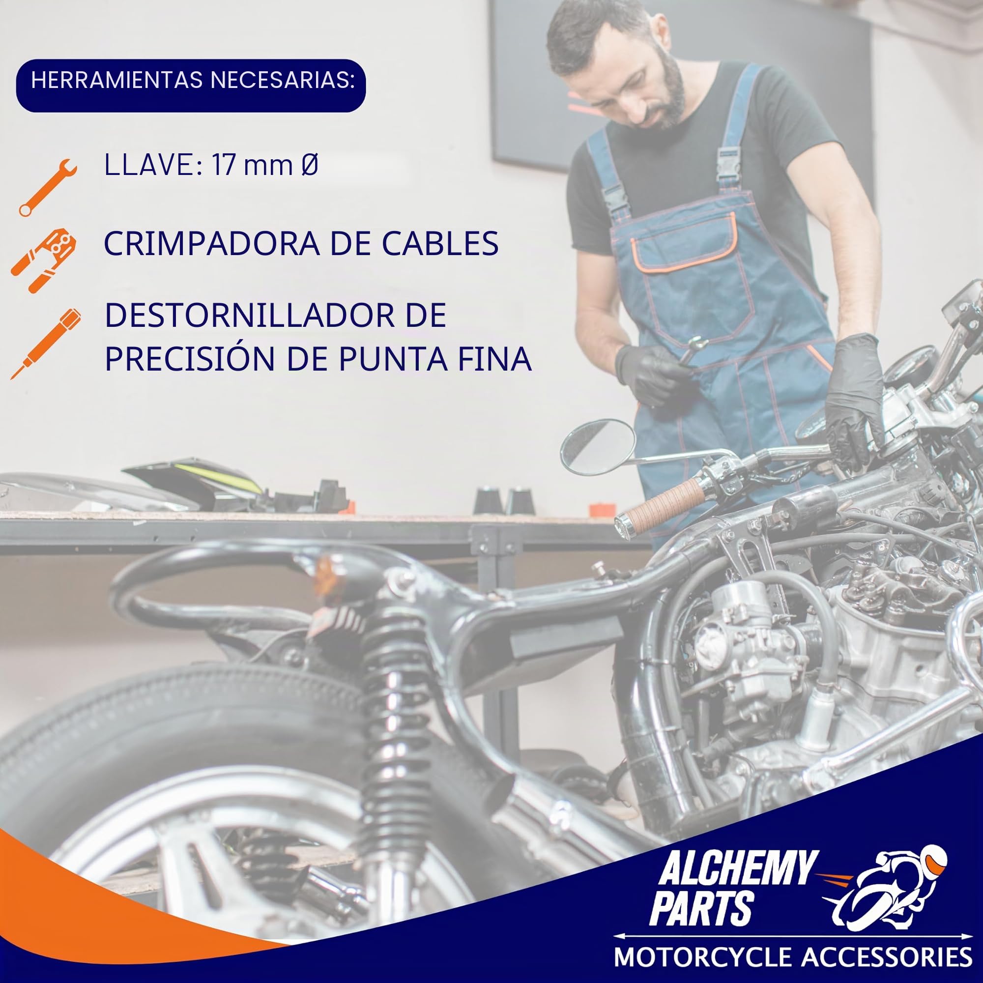 Faro cromado para motocicleta | Faro delantero universal de 165mm para Cafe Racers, proyectos retro y Street Bike personalizadas | Marcado E y homologación europea (negro brillante con bisel Chome)