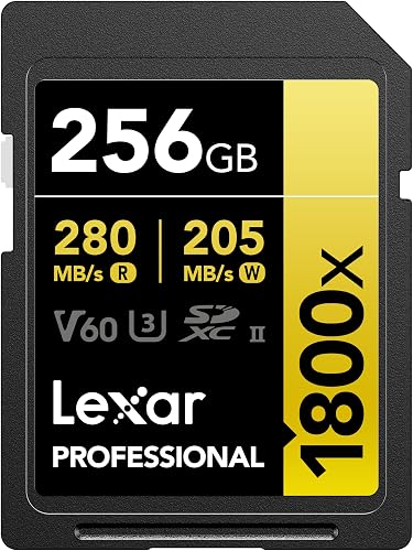 Lexar SDXC Professional 256 Go 1800x UHS-II série Gold, C…