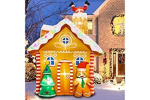 10FT Christmas Inflatables Gingerbread House Decorations