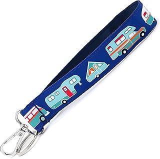 Camper Keychain - Key Fob Strap - Vintage Car & Trailer - Van - Fifth Wheel - Truck Camper - A-Frame