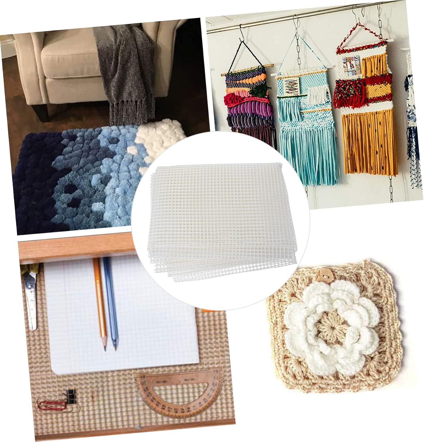Rug Hooking Canvas Material 150 * 100cm Mesh Rug Canvas for DIY Tapestry Rug Making