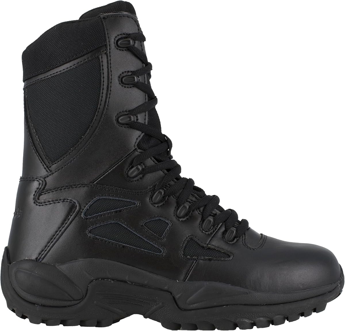 Reebok Mens Rapid Response Rb 8 Inch Soft Toe Eh Work Safety Shoes Casual - Black