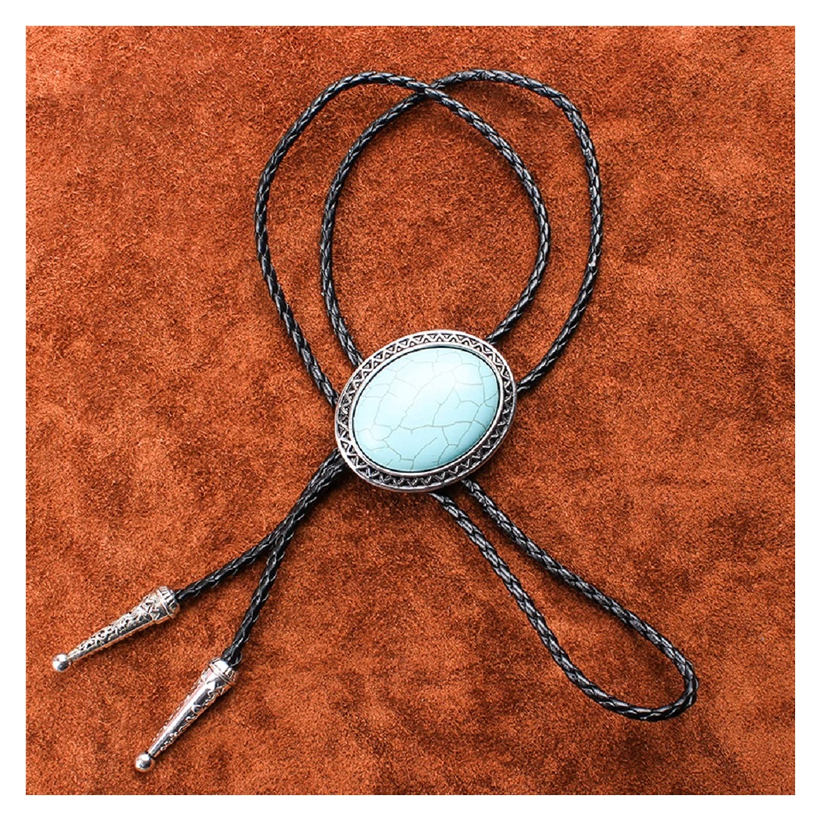 GORGECRAFT 2 Stili Western Vintage Bolo Tie Cowboy Longhorn Bufalo Mucca Capra Teschio Texas Bola Tie Cravatta In Pelle Corda Corda Collana con Ciondolo per Cowboy Cowgirl Costume Accessori Rodeo