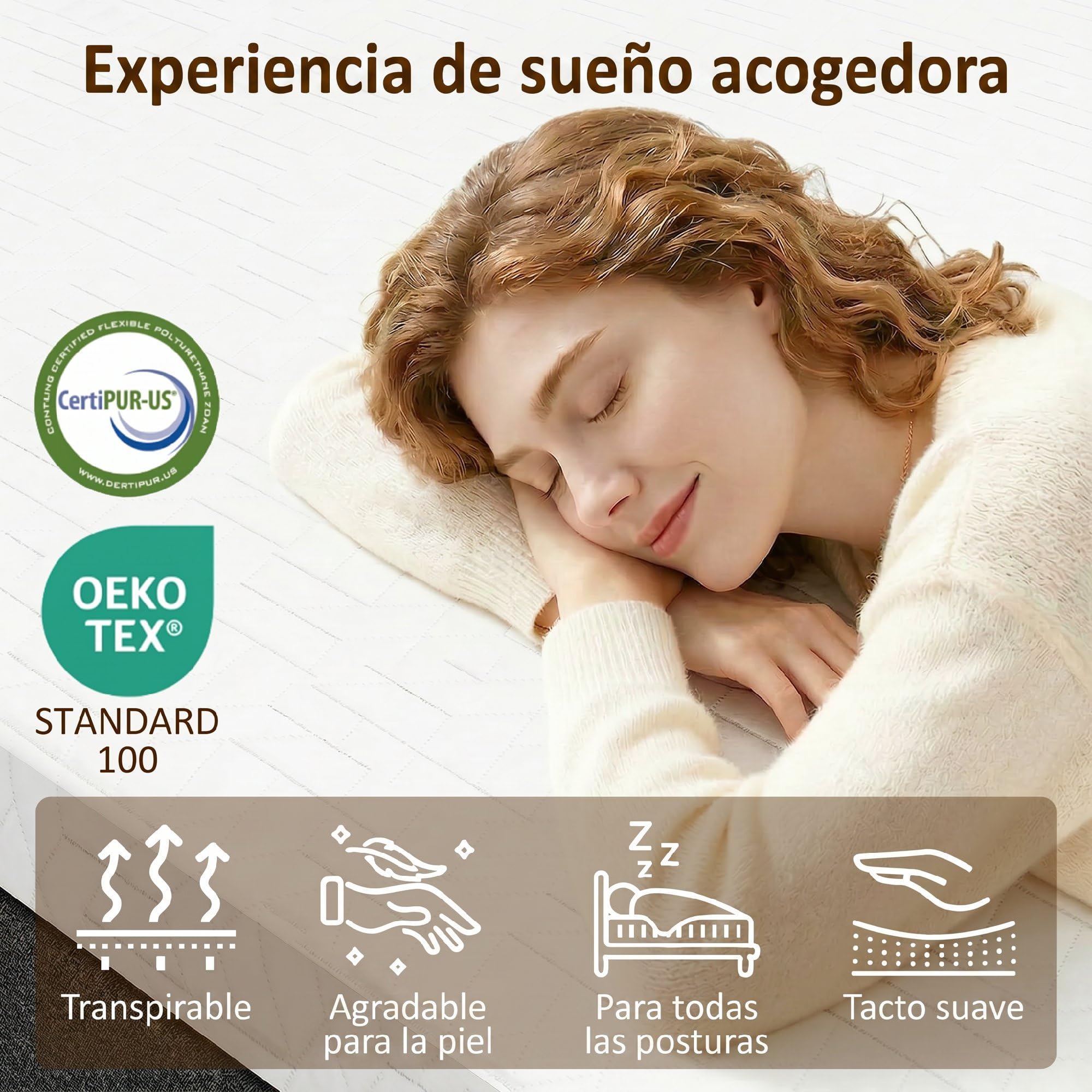 HOMCOM Colchón 190x135 cm, Grosor 25 cm, Colchón Viscoelástico | Muelles Ensacados de 7 Zonas, Firmeza Media, Funda Desmontable y Lavable, Certificado Oeko-Tex