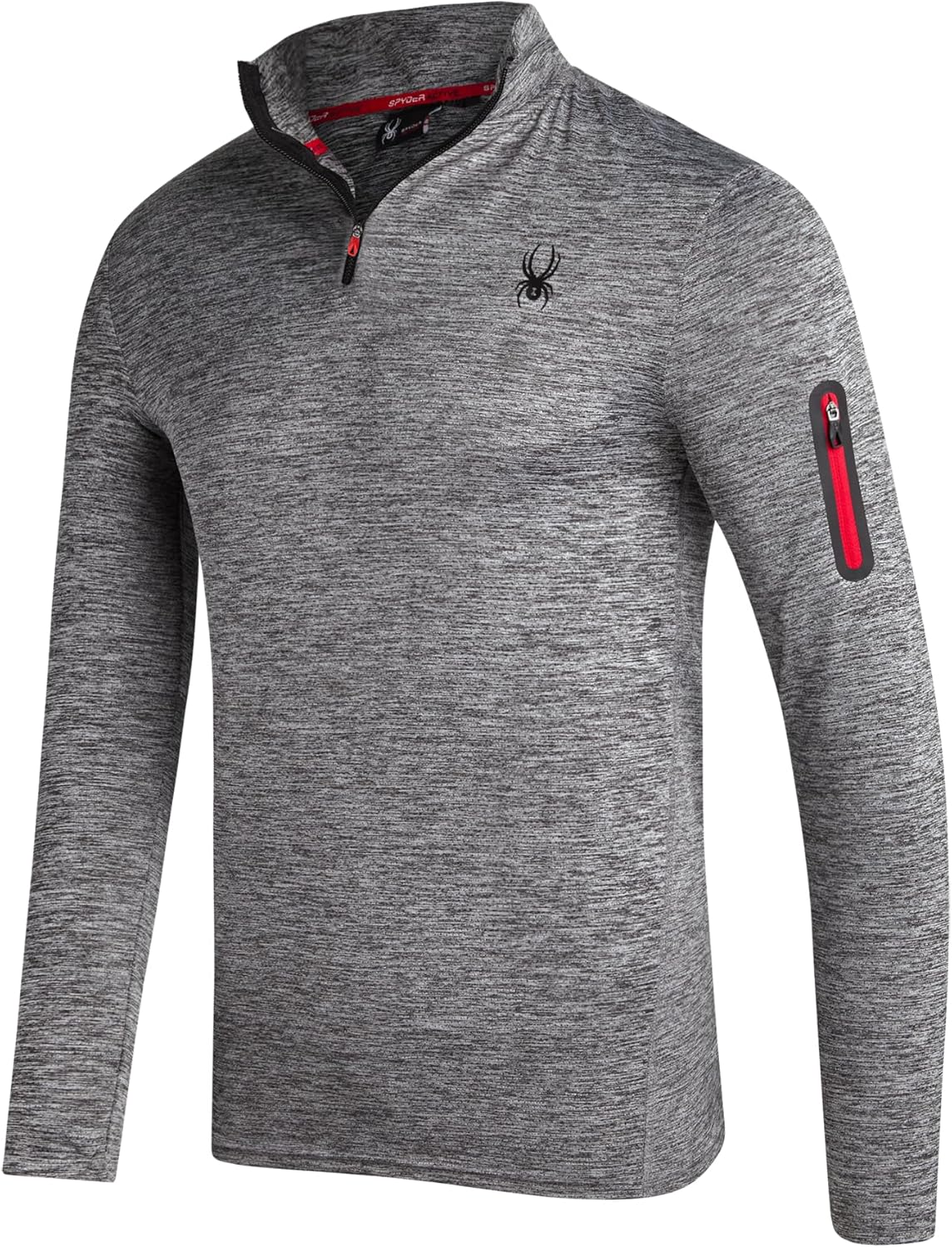 Spyder Mens Active Quarter Zip Pullover - Moisture Wicking Athletic Mens Sweatshirt, 1/4 Zip Long Sleeve Shirts for Men - Image 3
