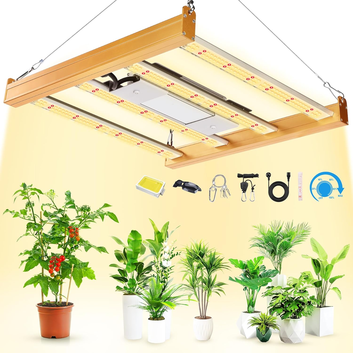 VAYALT 2024 Plant Lamp, 1200W LED Plant Lamp, Grow Lights for Indoor Full Spectrum LED Grow Light for Indoor Plants, Vegetables and Flowers